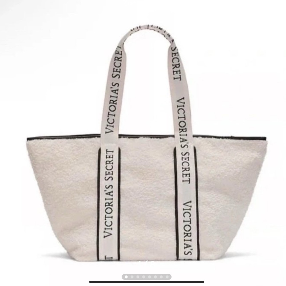 Victoria's Secret Cream Tote with Black Accents